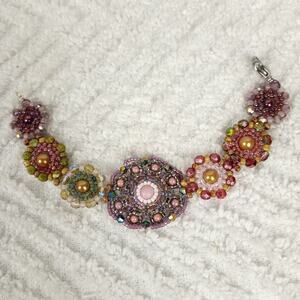 HANDMADE ~ Boho Circles Bracelet  7¼"